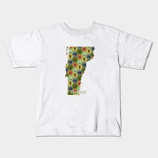 Vermont State Map Board Games Kids T-Shirt